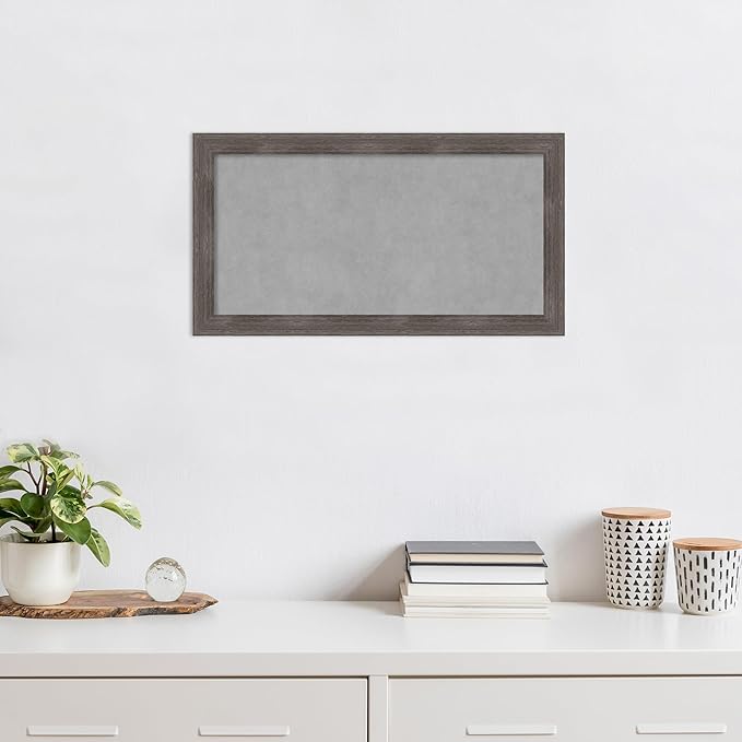 Amanti Art Grey Framed Magnetic Board 15x27 Small Vision Board - Image 5