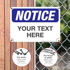 Custom Notice Sign, OSHA Sign, 10x7 Inches, Rust Free .040 Aluminum, Fade - Image 4