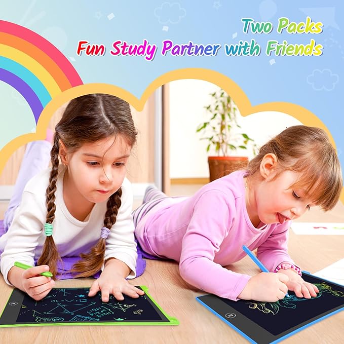 TECJOE 2 Pack LCD Writing Tablet, 10 Inch Colorful Doodle Board Drawing Tablet - Image 6
