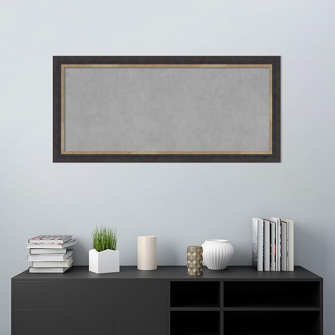Amanti Art Black Framed Magnetic Board 25x53 Oversize Vision Board - Image 5