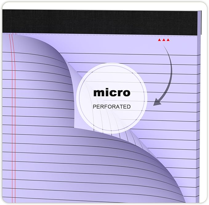 AILZFEI Colored Legal Pads 8.5 x 11 Note Pads, Wide Ruled Sturdy Back Writing - Image 5