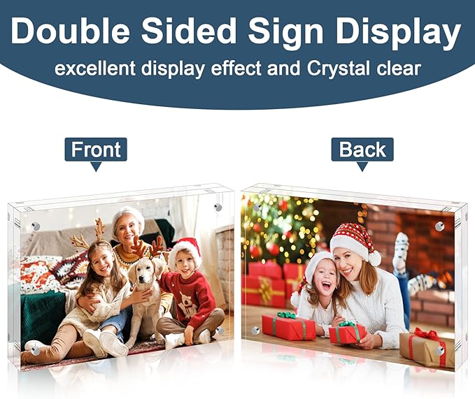 XINANDE 5x7 Acrylic Picture Frames 1 Pack, 10+10MM Premium Acrylic Photo Frame - Image 6