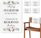 ChissNook Reserved Seating Chair Signs, This Row Is Reserved Pew Cloths Seating by Unknown