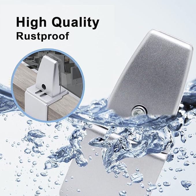Aluminum Vertical Clamp Partition Board Acrylic Desk Divider Support Clamp - Image 2