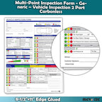 Multi-Point Inspection Form for Vehicles – 2-Part Carbonless Vehicle Checklist - Image 5