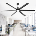 72-inch large ceiling fan with light, aluminum blades,matte, main product view