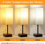 15'' bedside table lamp for bedroom small night shown in use