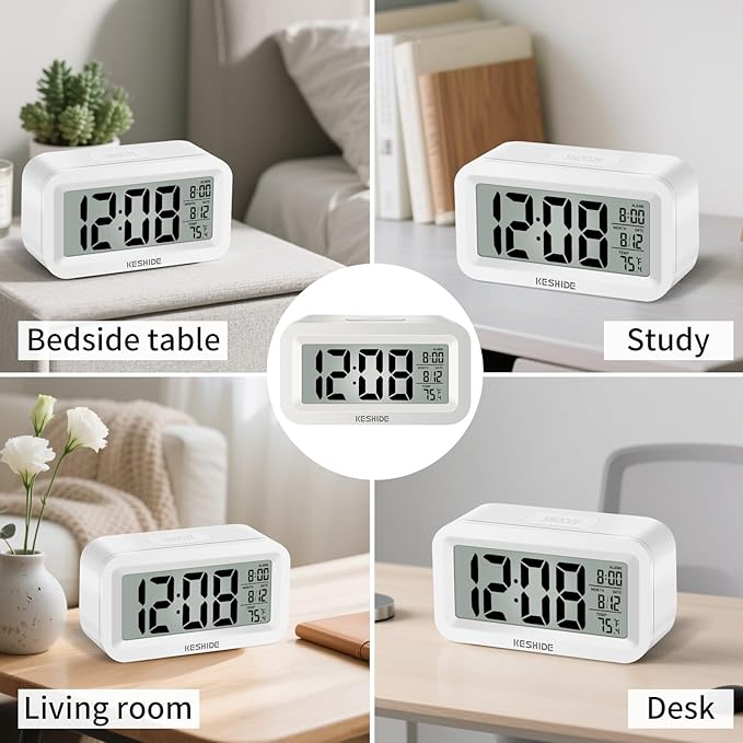 KESHIDE Travel Digital Alarm Clock, Battery Operated - Image 6