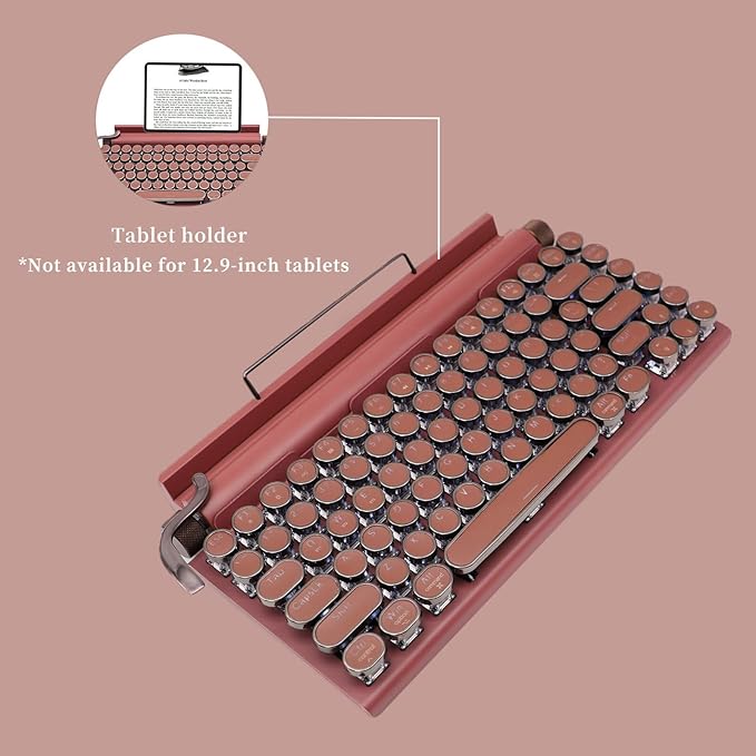 Adventurers Retro Typewriter-Style Mechanical Keyboard, 83 Keys, 75% Compact - Image 6