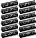 Peryiter 12 Pcs Table Top Reserved Sign Metal Reserved Table Tent Signs Double by Peryiter