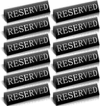 Peryiter 12 Pcs Table Top Reserved Sign Metal Reserved Table Tent Signs Double by Peryiter