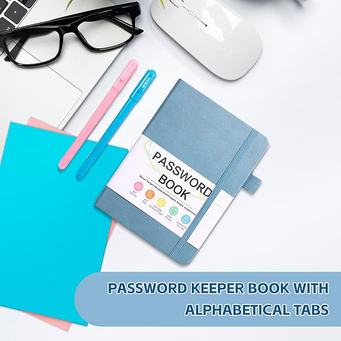 Password Keeper Book with Alphabetical Tabs，4.3"x5.7" Small Password Books - Image 7