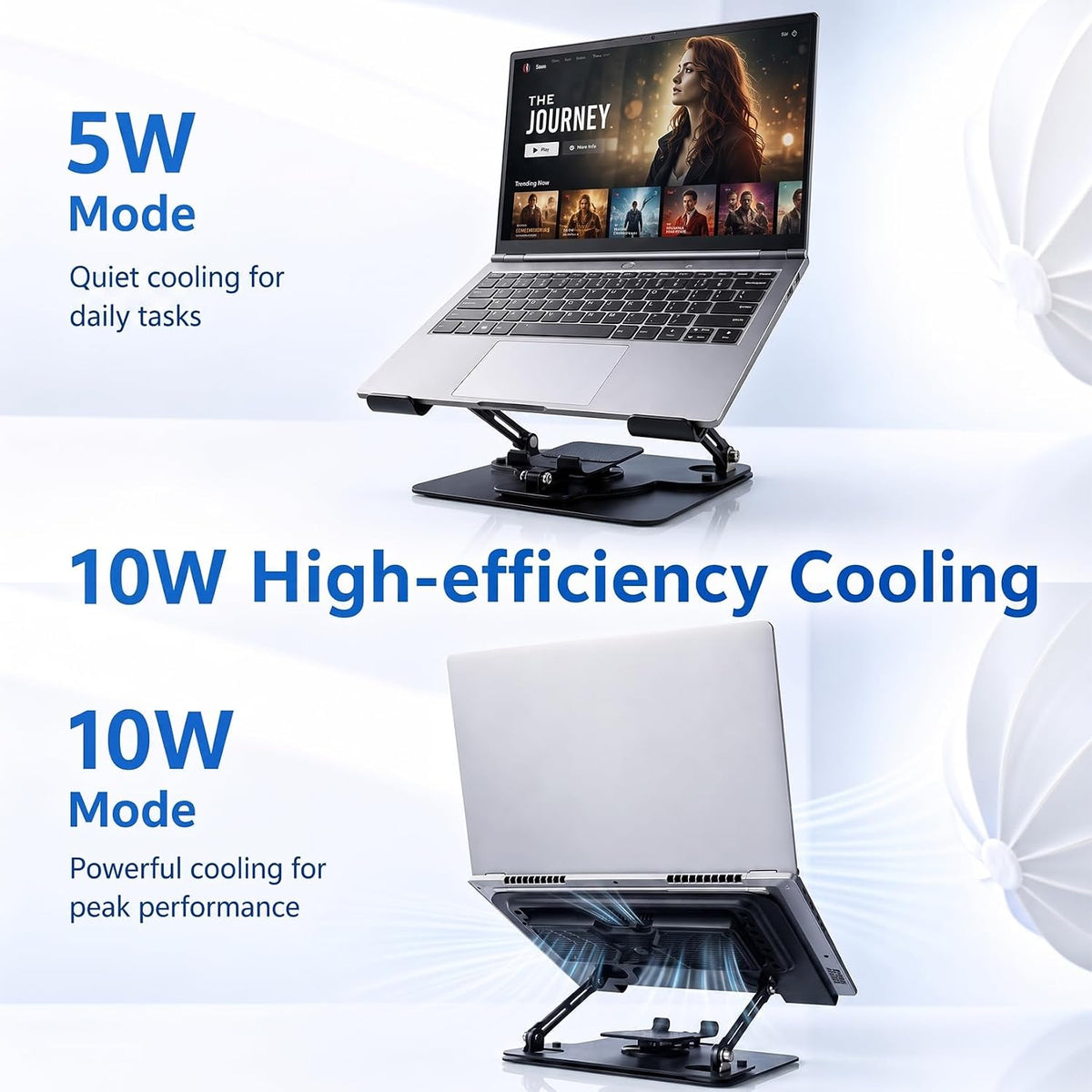 Laptop Cooling Pad with Detachable Fan & Cooler (USB A-C Port)