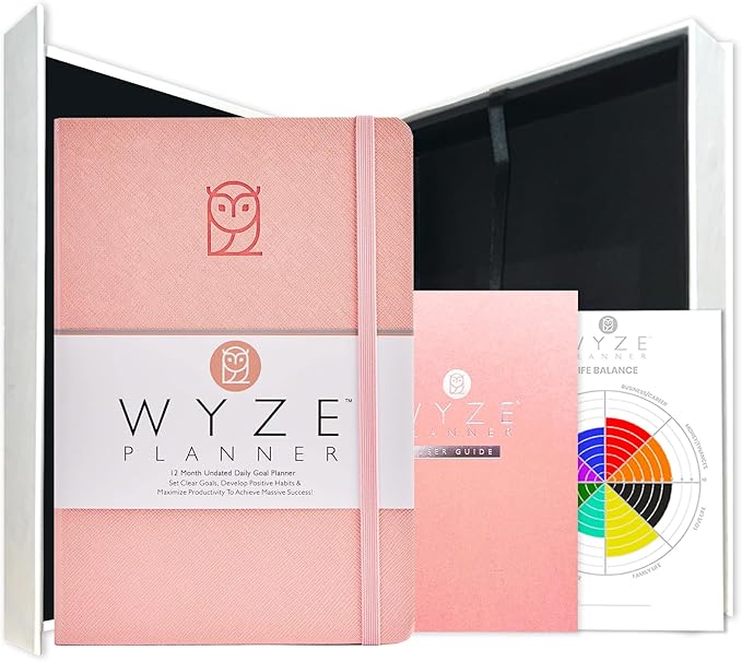 Wyze Planner Undated Daily Planner – 1-Year B5 Productivity Organizer by WYZEPLANNER