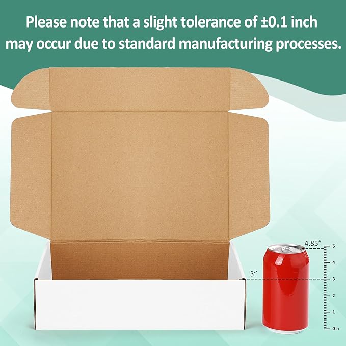 Eupako 12x9x3" White Shipping Boxes Corrugated Box Mailers 20 Pack Cardboard - Image 3