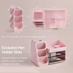 hblife desk organizer with pen pencil holder for showing dimensions