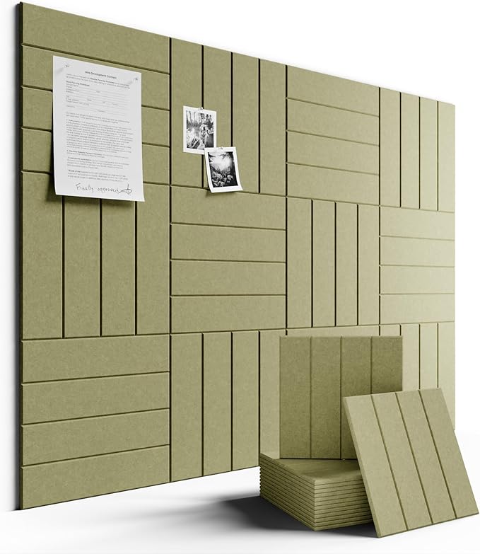 Fluxynara Large Felt Bulletin Board 48" x 36" Cork Board Alternative-12 Pack by FLUXYNARA