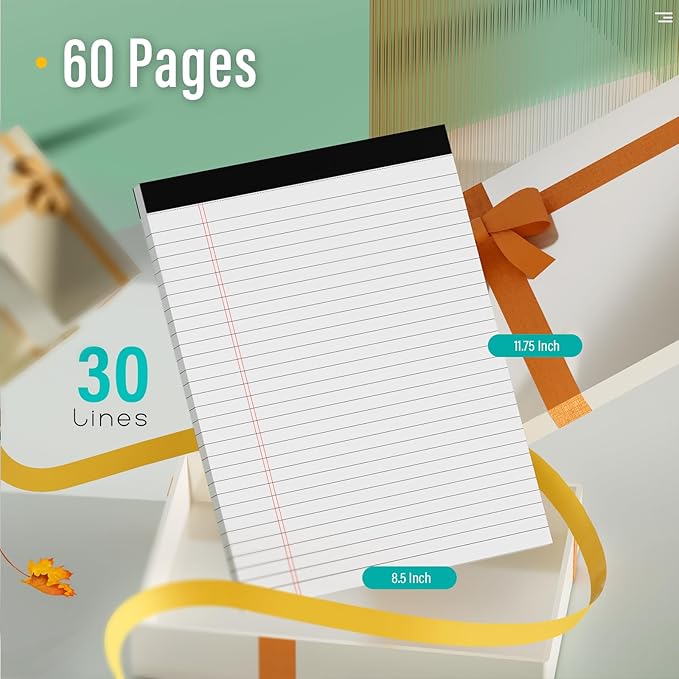 2 Pcs Legal Pads 8.5 x 11 Note Pads 8.5 x 11 Inch Notepad 60 Sheets Writing - Image 2