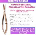 Cross Edge Spring Scissors 5 Inch straight Stainless Steel Precision Eyebrow & - Image 9