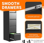 OPTYMIRA 4 Drawer Metal File Cabinet - Image 5