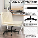 PUKAMI Criss Cross Chair with Wheels, Armless Cross Legged Office Desk Chair - Image 6