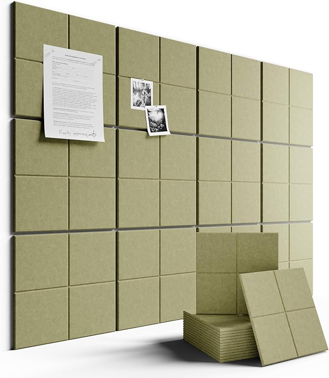 Fluxynara Large Felt Bulletin Board 48" x 36" Cork Board Alternative-12 Pack by FLUXYNARA