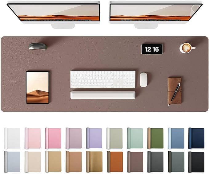 YSAGi Leather Desk Protector, Office Mat, Large Mouse Mat, Non-Slip PU Leather by YSAGi