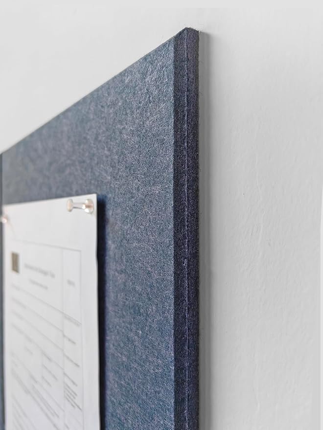 DECORITA Blue Felt Bulletin Board 47"x35" | Large Cork Pin Board Alternative - Image 4