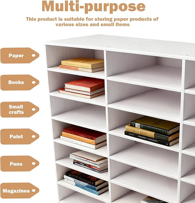 TUSAUW Literature Organizer, 21 Compartments Classroom Mailbox, Desktop File - Image 5