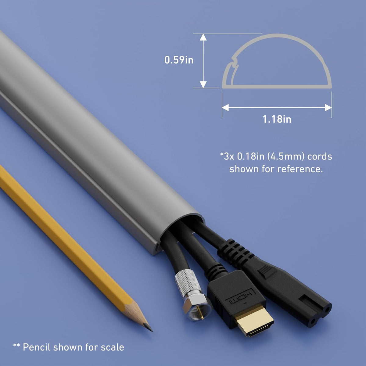 D-Line 157in Cord Cover Kit, Self-Adhesive Wire Hiders, Cable Raceway to Hide...