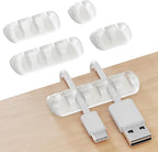 GLUIT Adhesive Desktop Cable Organizer Versatile Cord Holders Wire Clips and by GLUIT