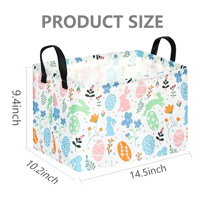 FUULOXE Storage Bin for Shelves Rectangle Closet Baskets Foldable Box - Image 2