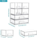 Vtopmart Stackable Storage Drawers Set of 6, Laundry Room Organization - Image 3