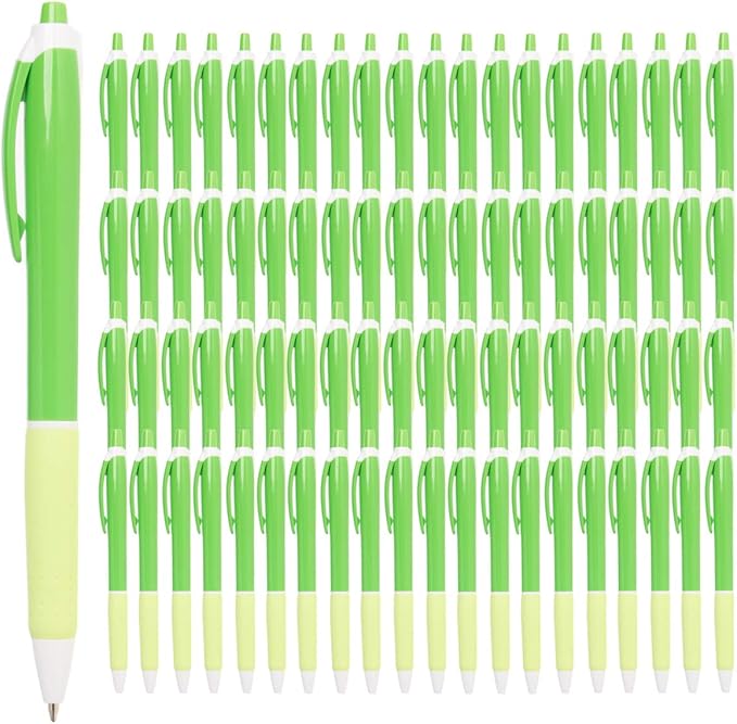 Simply Genius Bulk Office Pens – 100 Retractable Ballpoint Writing Instruments by SimplyGenius