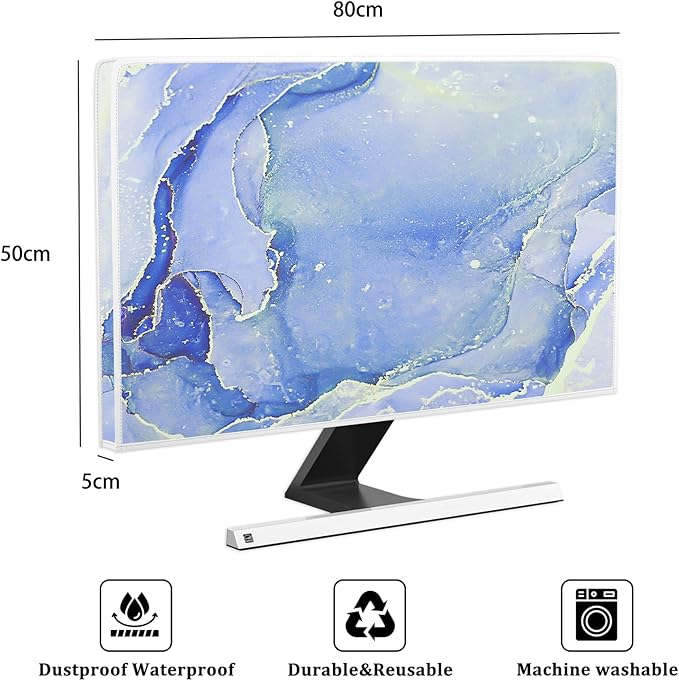 Baocicco Modern Violet Marble Waterproof TV Cover Anti-Static Dustproof - Image 2