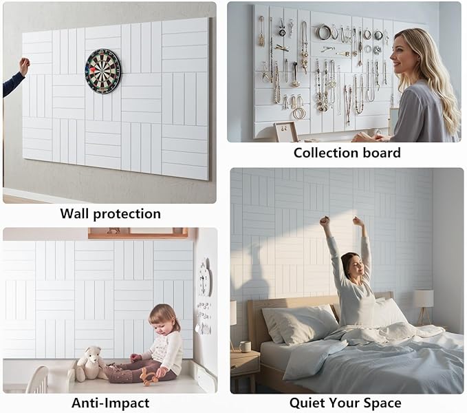 G Gamit Large Felt Wall Tiles Bulletin Board 59”x36”, Large Cork Board - Image 7