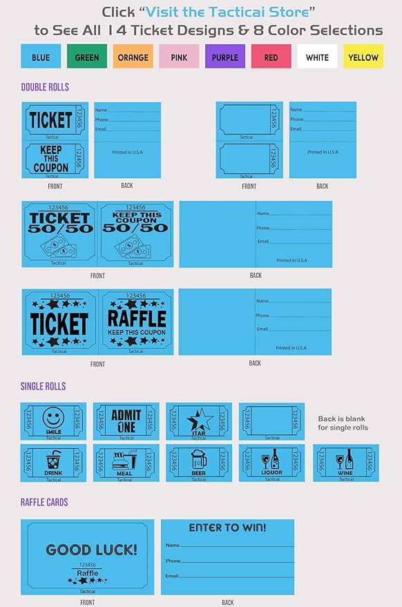 Tacticai 1000 Raffle Tickets, Single Roll - Image 3