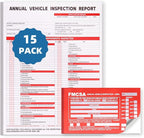 15-Pack Annual Vehicle Inspection Report Form, 3-Ply Carbonless Form and by Unknown