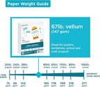 PrintWorks White Cardstock 8.5" x 11" - 67 lb/147 gsm Vellum Bristol - 250 - Image 3