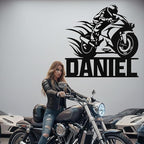 Custom Motorcycle Metal Signs Personalized Dirt Biker Name Sign Custom Garage - Image 9