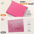 Extra Capacity Plastic Hanging File Folders, 12 Pack Reinforced Expanding Hang - Image 2