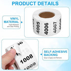 PATIKIL 0.8 x 1.6 Inch Inventory Number Sticker, 1 Roll 4001 to 5000 - Image 4
