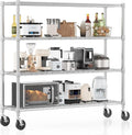 Homdox 4 Tier Heavy Duty Metal Wire Shelving by HOMDOX