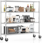 Homdox 4 Tier Heavy Duty Metal Wire Shelving by HOMDOX