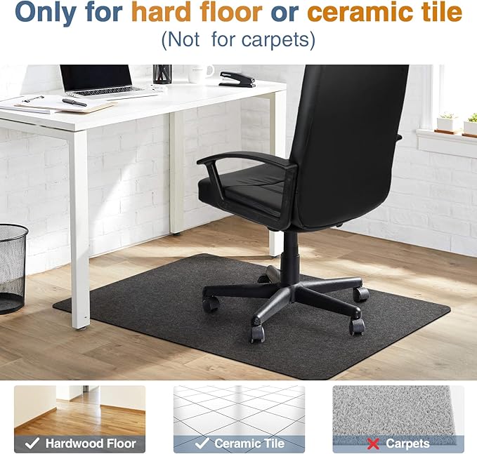 Placoot Office Chair Mat for Hardwood Floor, Under Desk Mat, Large Anti-Slip - Image 4
