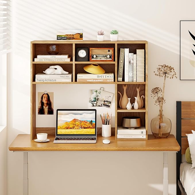 Tangkula Desktop Bookshelf, 3-Tier Desk Display Rack Organizer - Image 4