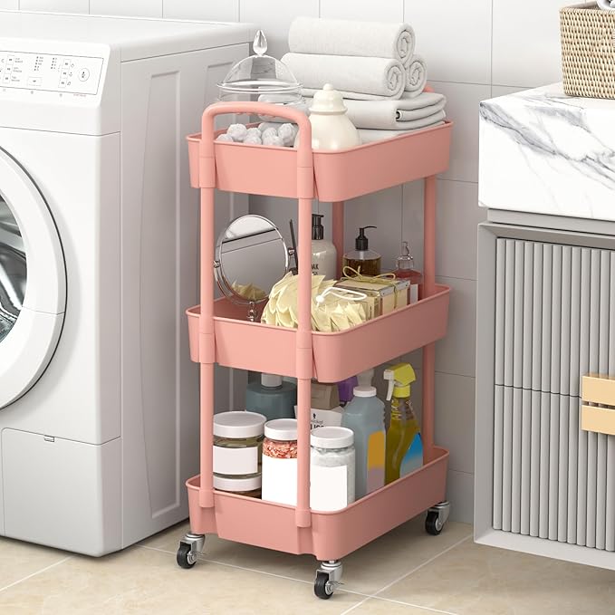 Sywhitta 3-Tier Plastic Rolling Utility Cart - Image 6