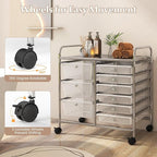 LDAILY 9 Drawer Rolling Storage Cart, Rolling Cart - Image 5