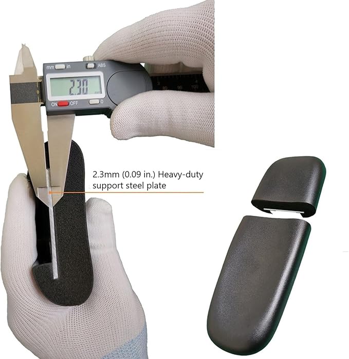 CHAHEKAI Office Chair Arm Replacement, PU Armrest Arm Pads Caps, Univeral 4" - Image 2