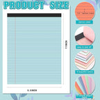 Fuutreo 8 Pcs 8.5'' x 11'' Colored Legal Pad Writing Pads Narrow Ruled 50 - Image 2